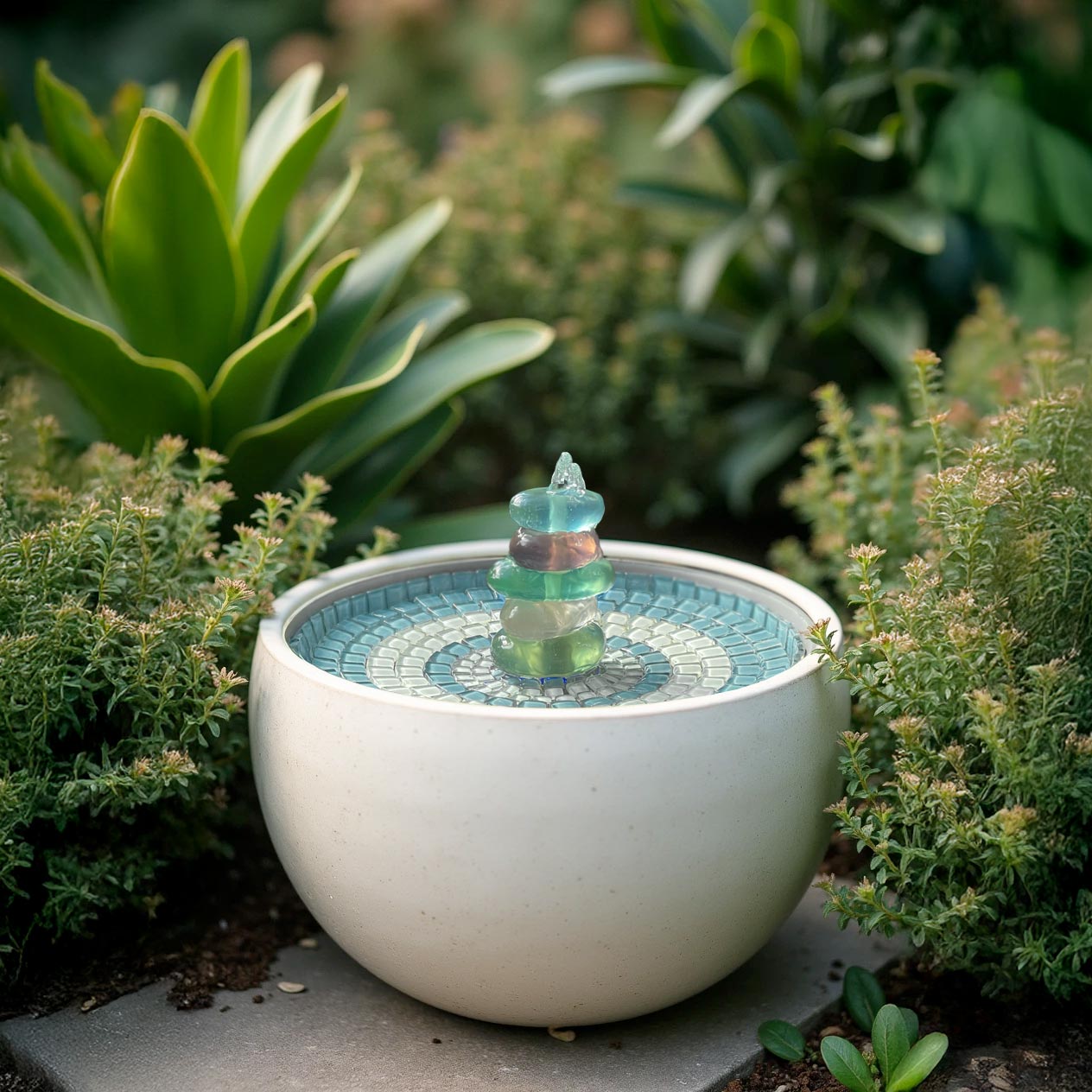 Hydria with Sea Glass Pebbles - hydria
