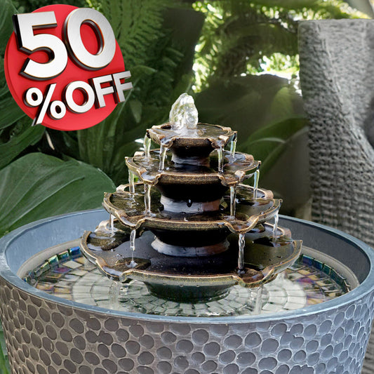 Bronze Tiered Fountain