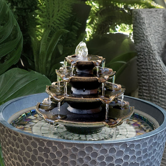 Bronze Tiered Cascade - hydria