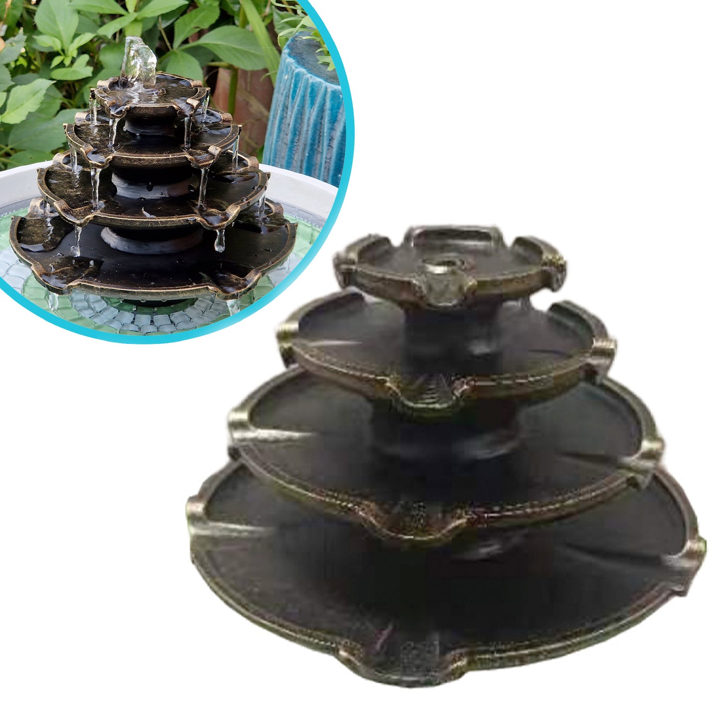 Bronze Tiered Cascade - hydria