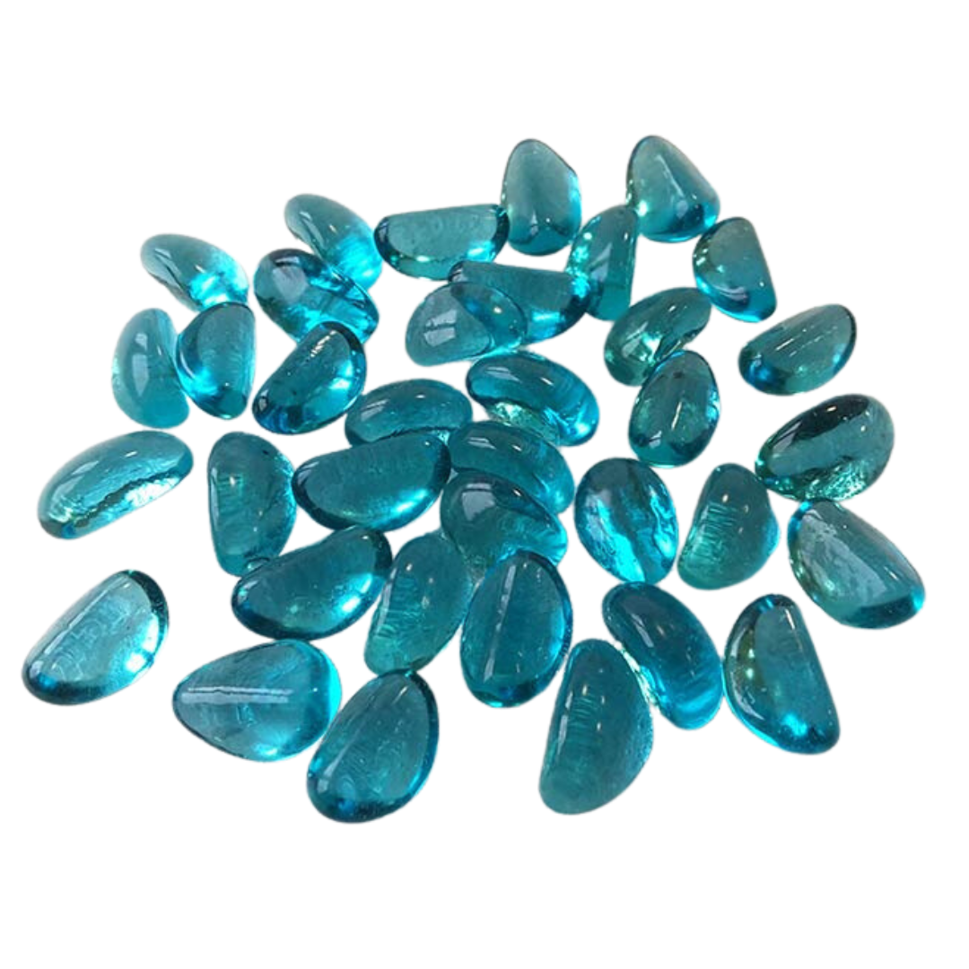 Glass Pebbles - Turquoise - 1kg