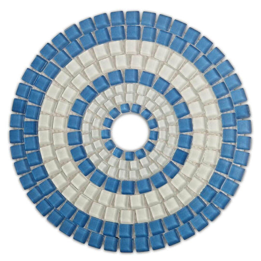 MOSAIC - OCEAN BLUE AND WHITE