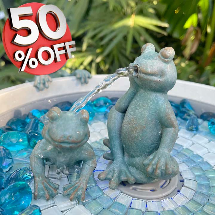 Verdigris Frog Family