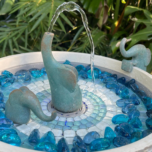 Verdigris Elephant Family